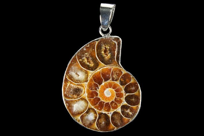 Fossil Ammonite Pendant - Million Years Old #112427